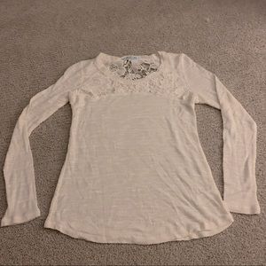 Maurices lace shoulder/back sweater
